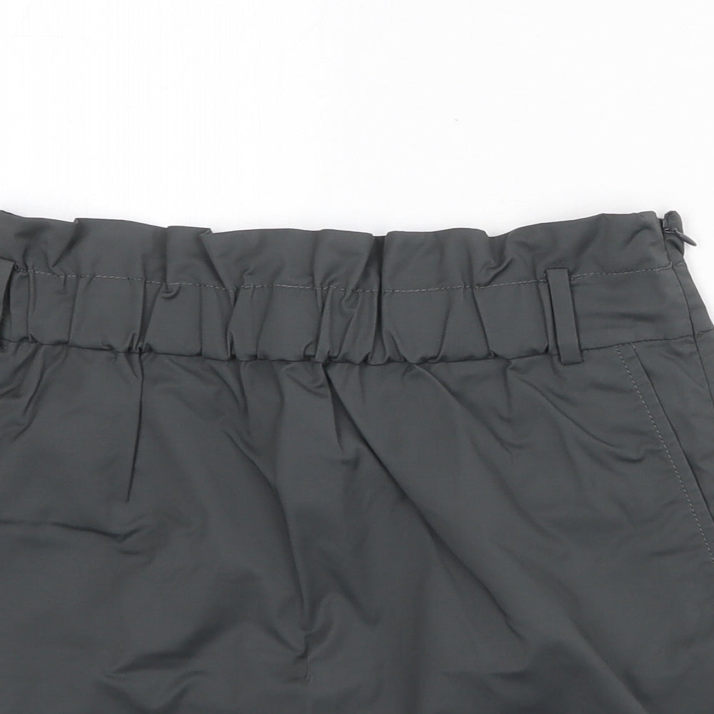 Banana Republic Womens Grey Cotton Mini Skirt Size S Zip