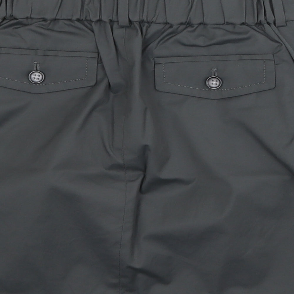 Banana Republic Womens Grey Cotton Mini Skirt Size S Zip
