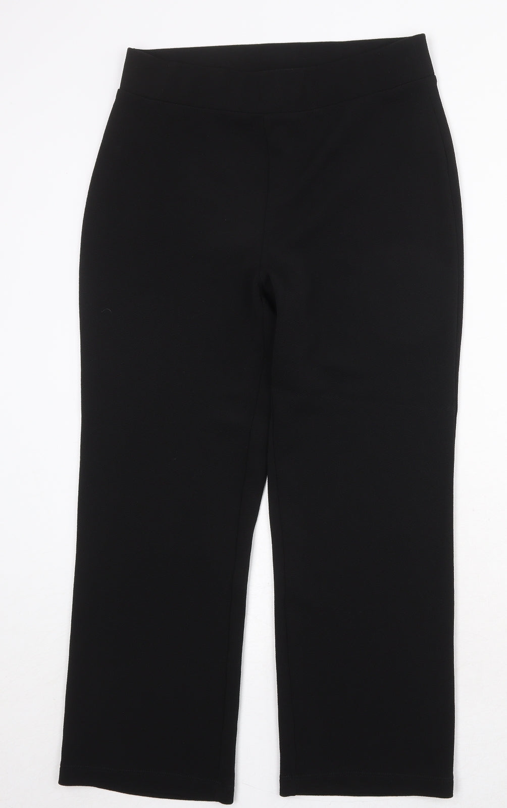 Bonmarché Womens Black Polyester Trousers Size 12 Regular