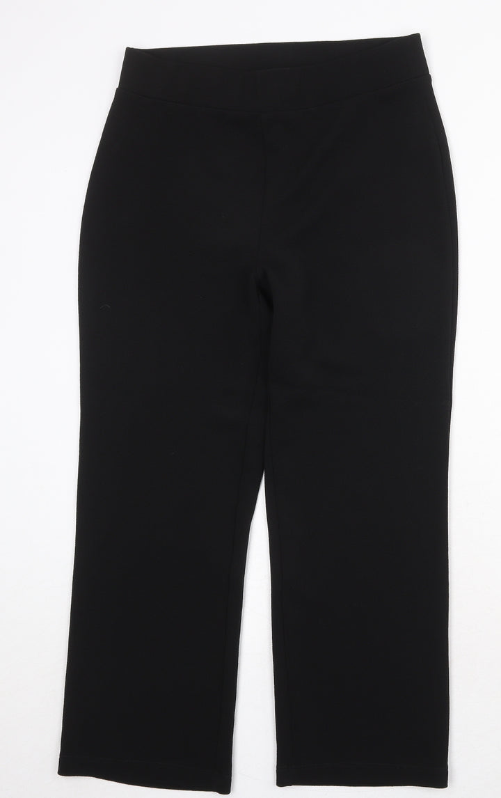 Bonmarché Womens Black Polyester Trousers Size 12 Regular