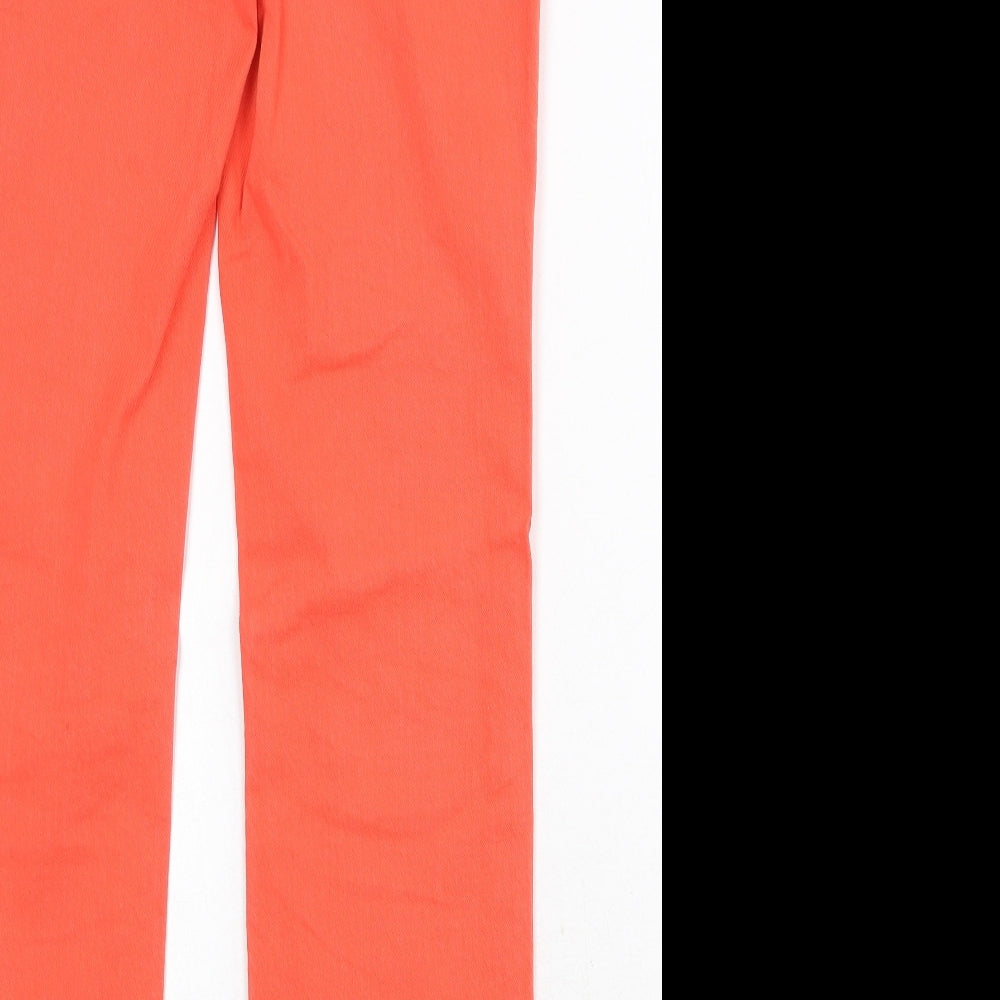 Boden Womens Red Cotton Straight Jeans Size 10 Regular Zip