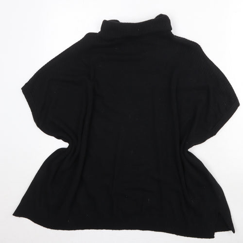 New Look Womens Black Roll Neck Viscose Pullover Jumper Size S