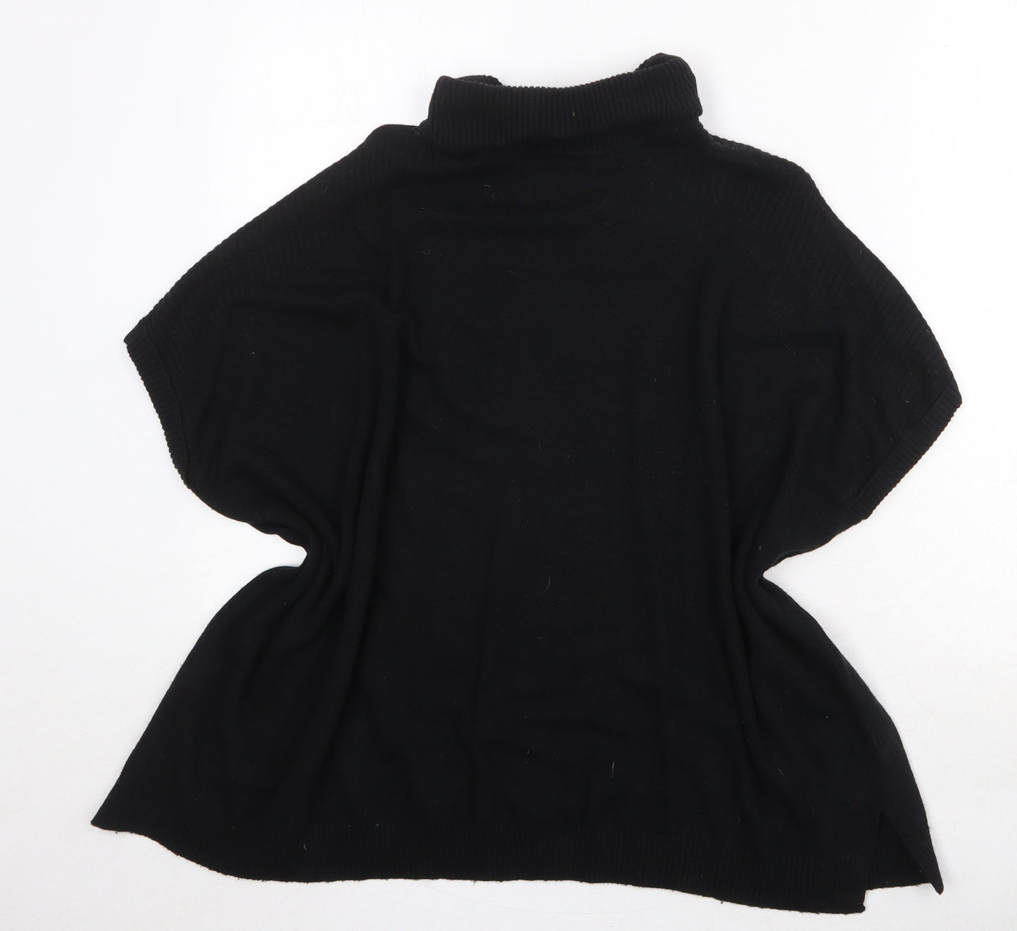 New Look Womens Black Roll Neck Viscose Pullover Jumper Size S