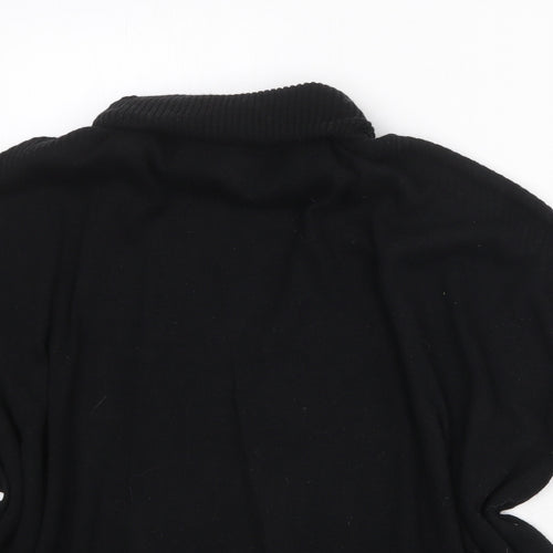 New Look Womens Black Roll Neck Viscose Pullover Jumper Size S