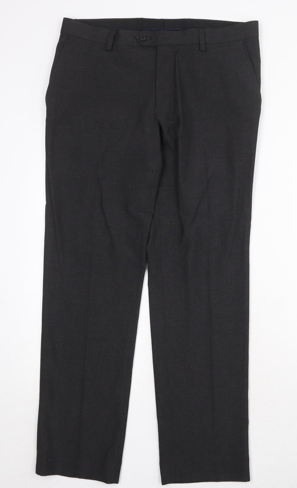 NEXT Mens Grey Polyester Dress Pants Trousers Size 32 in Regular Zip