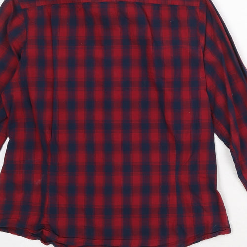 Premier Boys Red Polka Dot 100% Cotton Pullover Button-Up Size M Collared Button