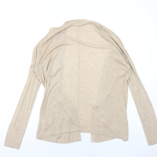 H&M Womens Beige V-Neck Viscose Cardigan Jumper Size S
