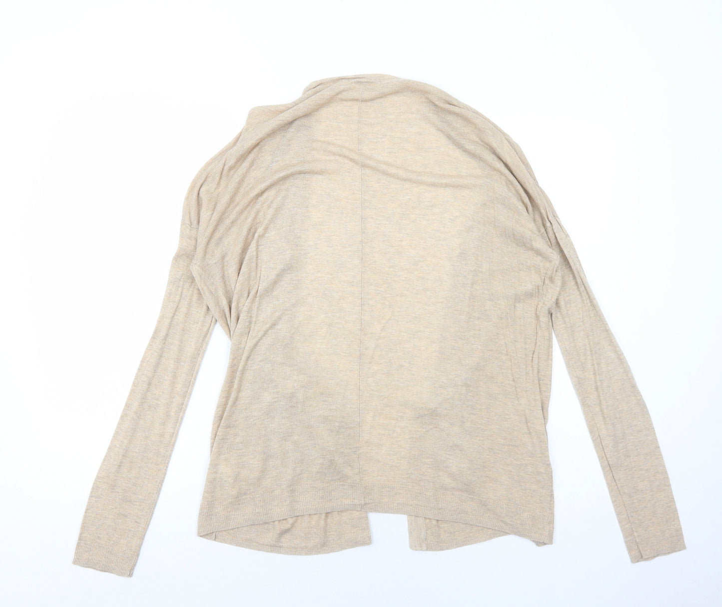 H&M Womens Beige V-Neck Viscose Cardigan Jumper Size S