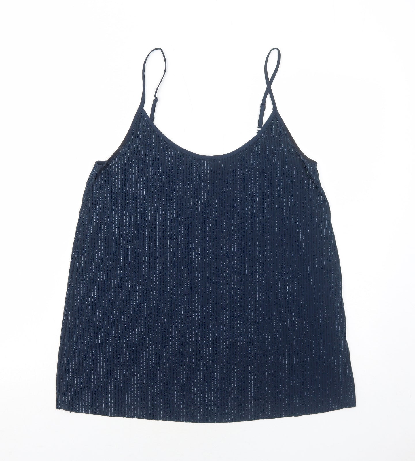 NEXT Womens Blue Striped Polyester Camisole Tank Size 12 Scoop Neck