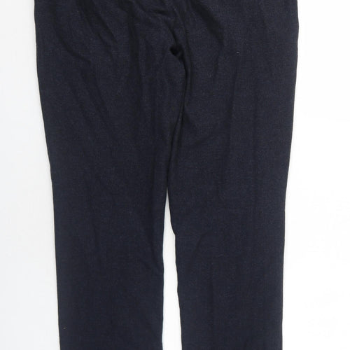 NEXT Mens Blue Wool Chino Trousers Size 36 in Regular Zip
