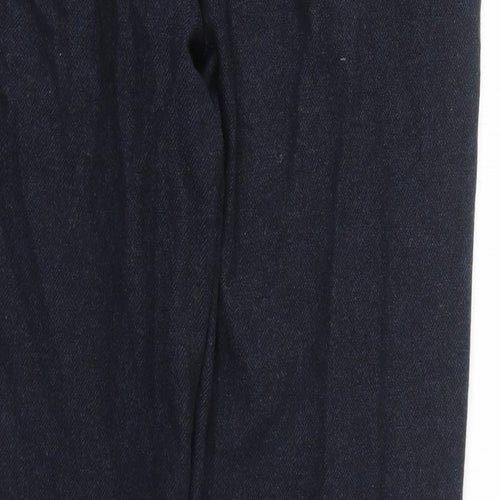 NEXT Mens Blue Wool Chino Trousers Size 36 in Regular Zip
