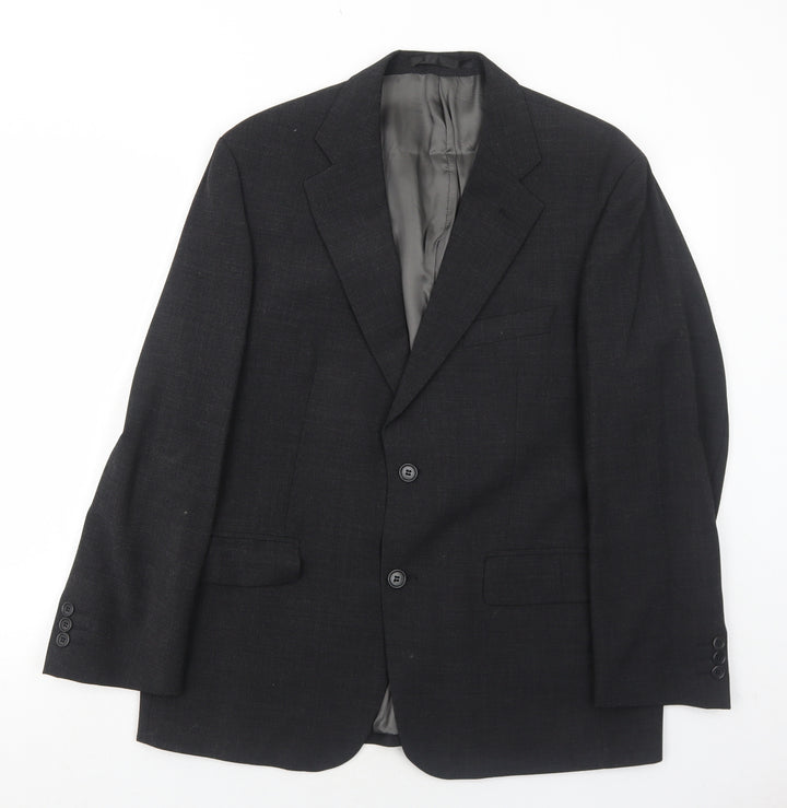 Impressions Mens Grey Polyester Jacket Suit Jacket Size 42 Regular
