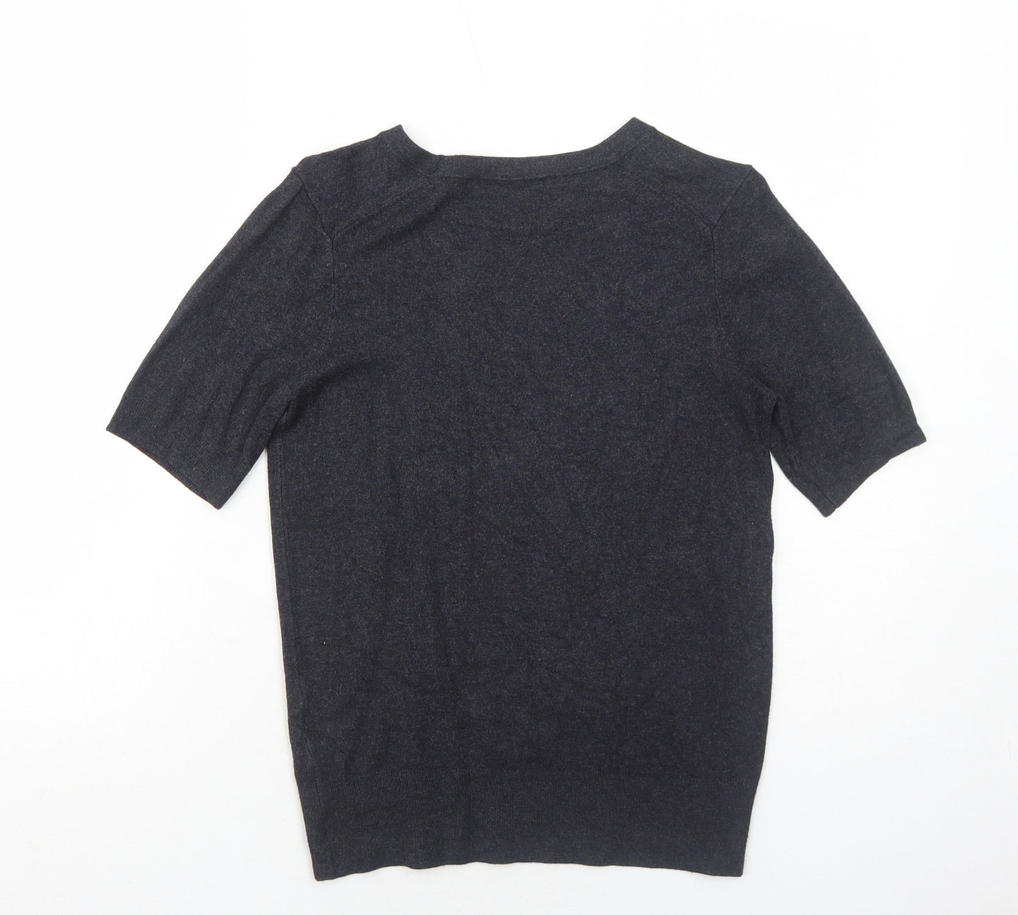 Zara Womens Grey Round Neck Acrylic Pullover Jumper Size M