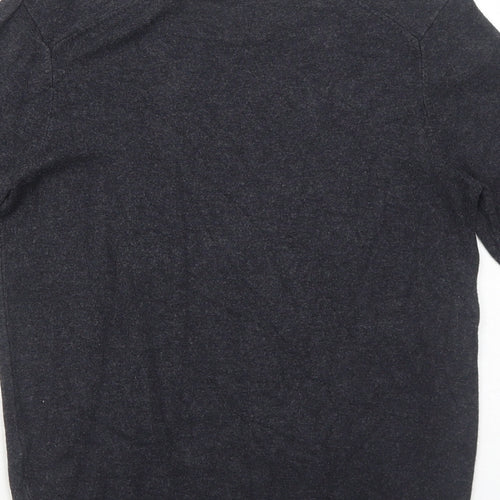 Zara Womens Grey Round Neck Acrylic Pullover Jumper Size M