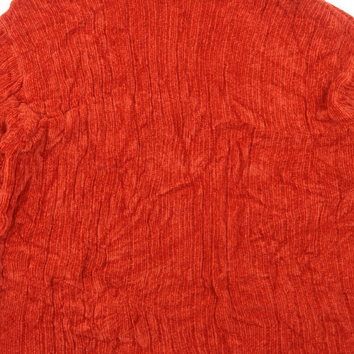 Bonmarché Womens Orange High Neck Acrylic Pullover Jumper Size L