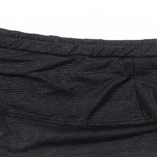 Lipsy Womens Black Polyester Cropped Tank Size 10 Off the Shoulder