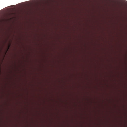 Country Casuals Womens Red Jacket Blazer Size 14 Button