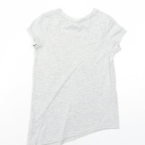 Wonder Woman Girls Grey Polyester Pullover T-Shirt Size 4-5 Years Round Neck Pullover - Heart Asymmetric