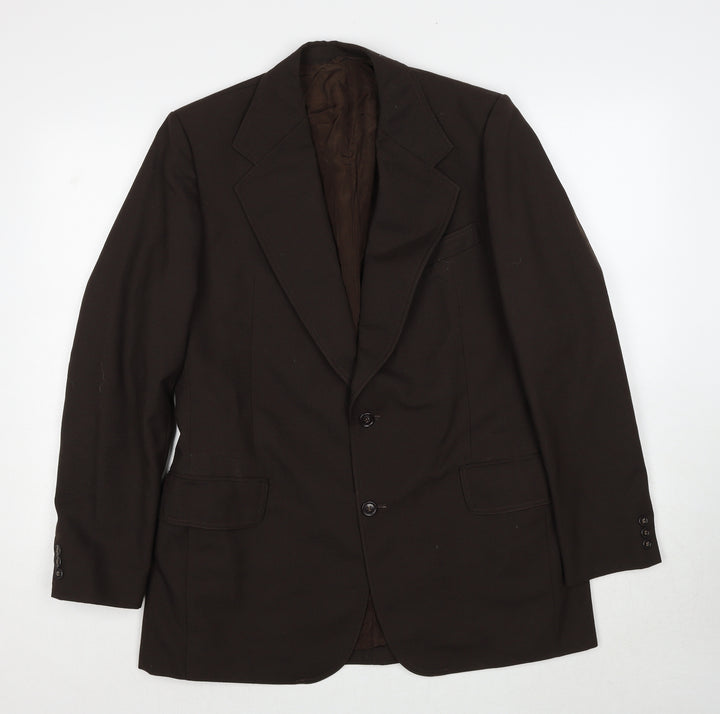 John Temple Mens Brown Polyester Jacket Suit Jacket Size 42 Regular