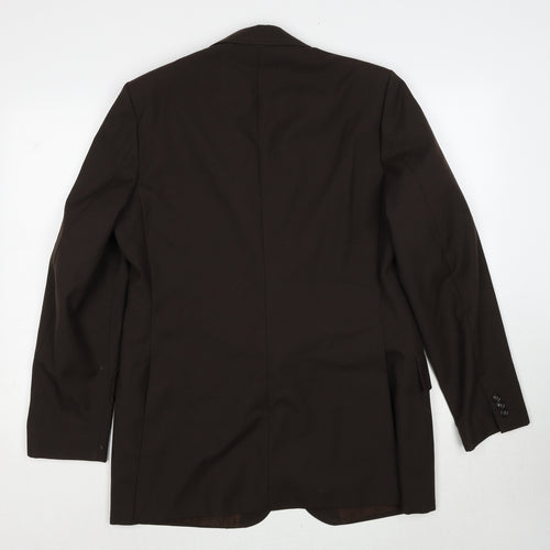 John Temple Mens Brown Polyester Jacket Suit Jacket Size 42 Regular