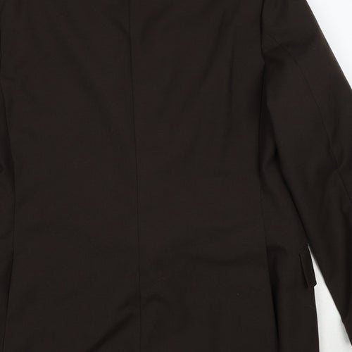 John Temple Mens Brown Polyester Jacket Suit Jacket Size 42 Regular