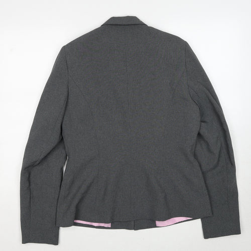 Dorothy Perkins Womens Grey Polyester Jacket Suit Jacket Size 12