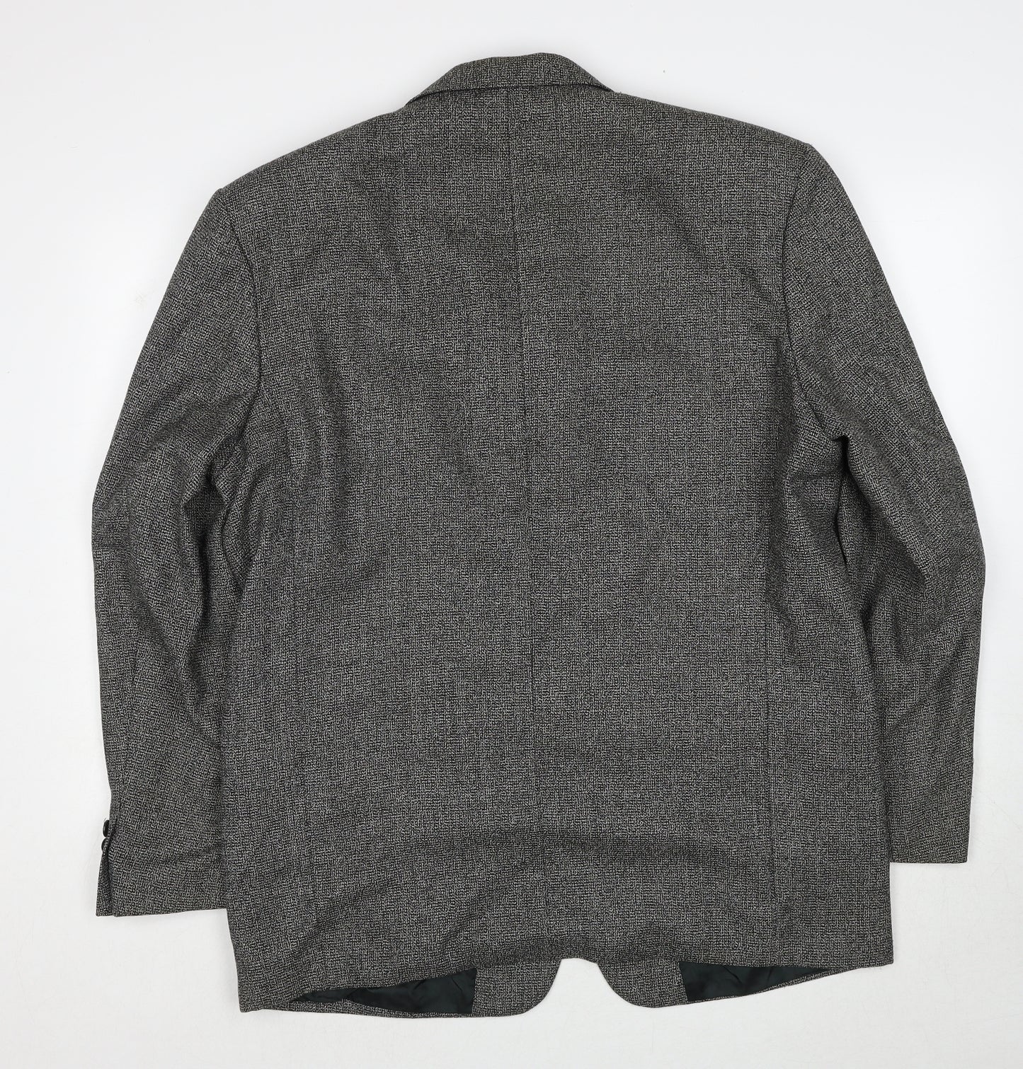 Ciro Citterio Mens Grey Geometric Polyester Jacket Suit Jacket Size 44 Regular