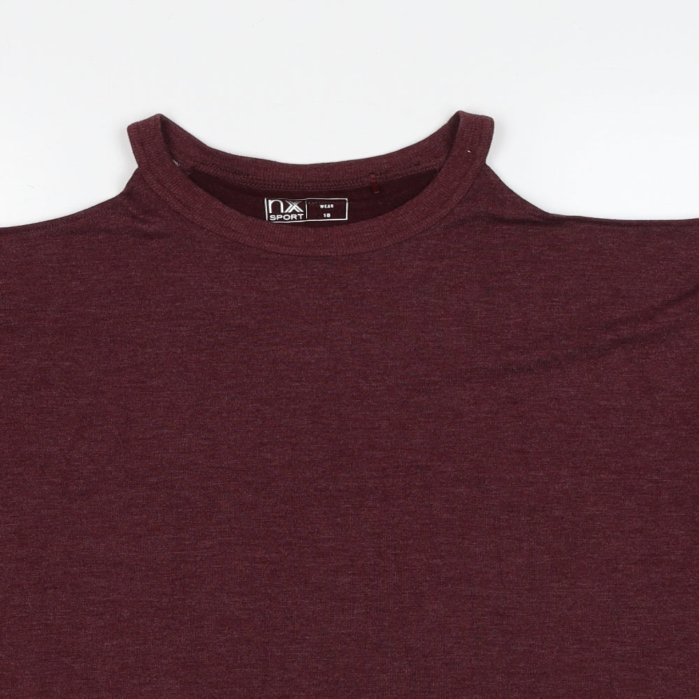 NEXT Womens Red Viscose Pullover Sweatshirt Size 18 Pullover - Cold Shoulder