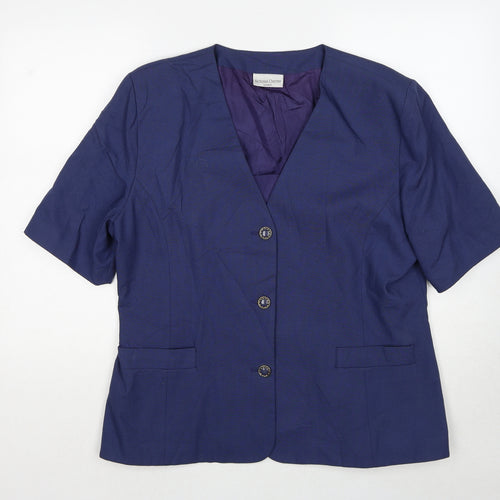Nicholas Charlets Womens Blue Jacket Blazer Size 18 Button