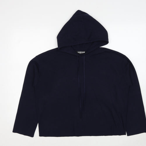 Fashion Union Womens Blue Polyester Pullover Hoodie Size 8 Pullover