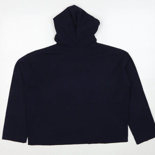 Fashion Union Womens Blue Polyester Pullover Hoodie Size 8 Pullover