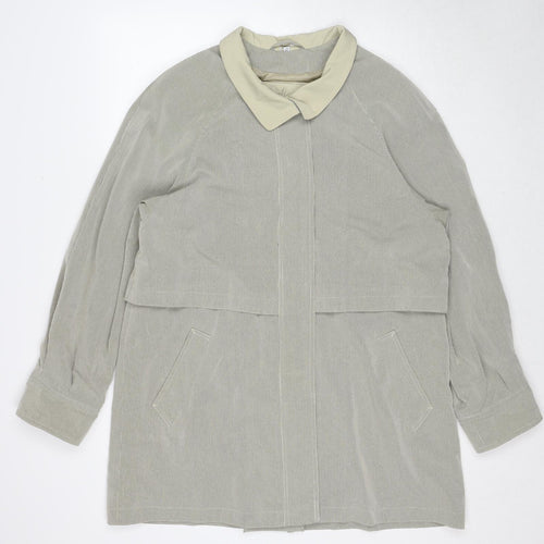 Debenhams Womens Beige Overcoat Coat Size 12 Button