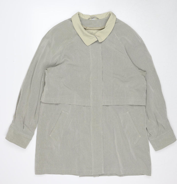 Debenhams Womens Beige Overcoat Coat Size 12 Button