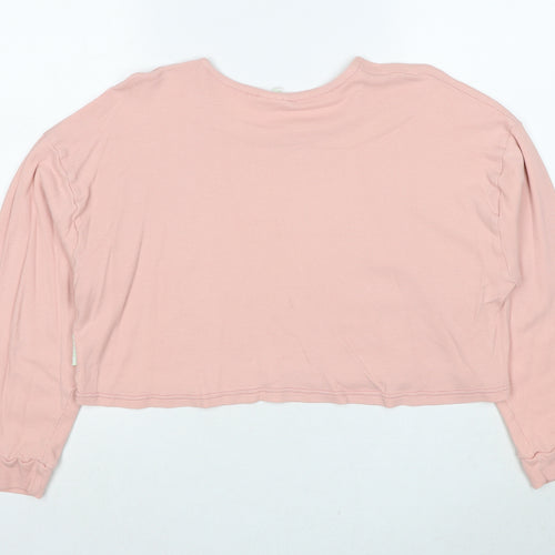Minxi Womens Pink Cotton Pullover Sweatshirt Size 16 Pullover