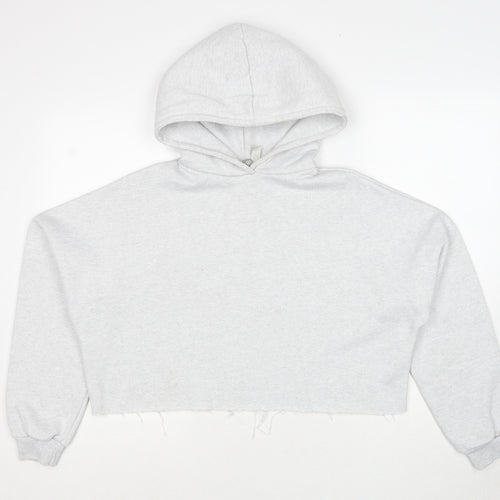 ASOS Womens Grey Polyester Pullover Hoodie Size 8 Pullover