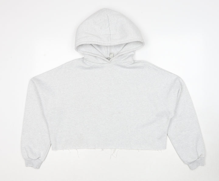 ASOS Womens Grey Polyester Pullover Hoodie Size 8 Pullover