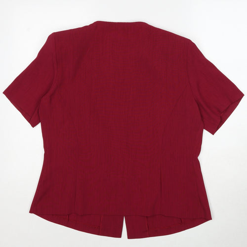 Berkertex Womens Red Jacket Blazer Size 16 Button