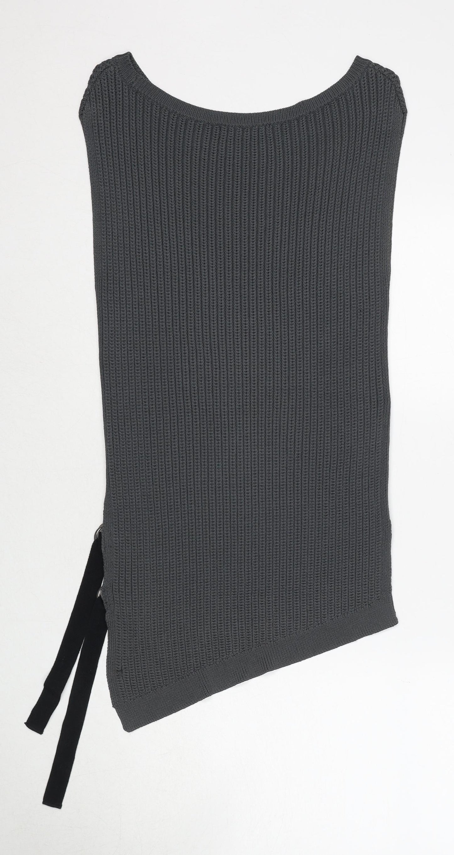 NEXT Womens Grey Round Neck Viscose Pullover Jumper Size 8