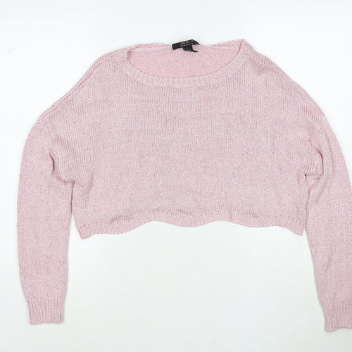 FOREVER 21 Womens Pink Round Neck Polyester Pullover Jumper Size M