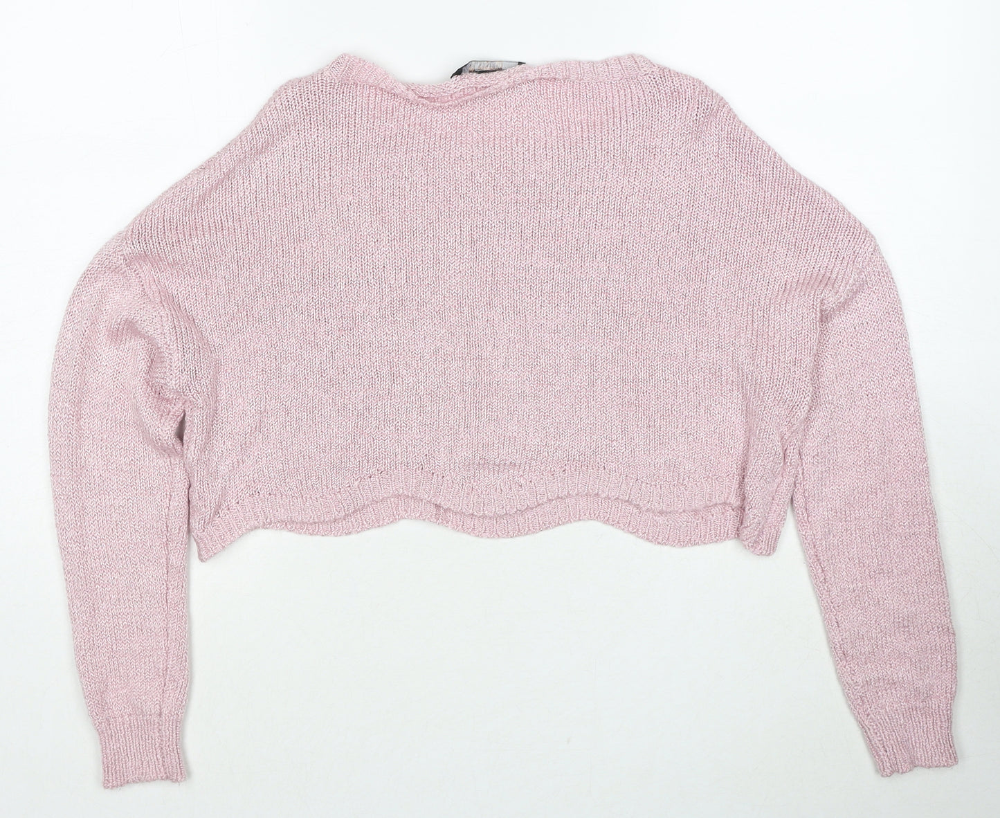FOREVER 21 Womens Pink Round Neck Polyester Pullover Jumper Size M