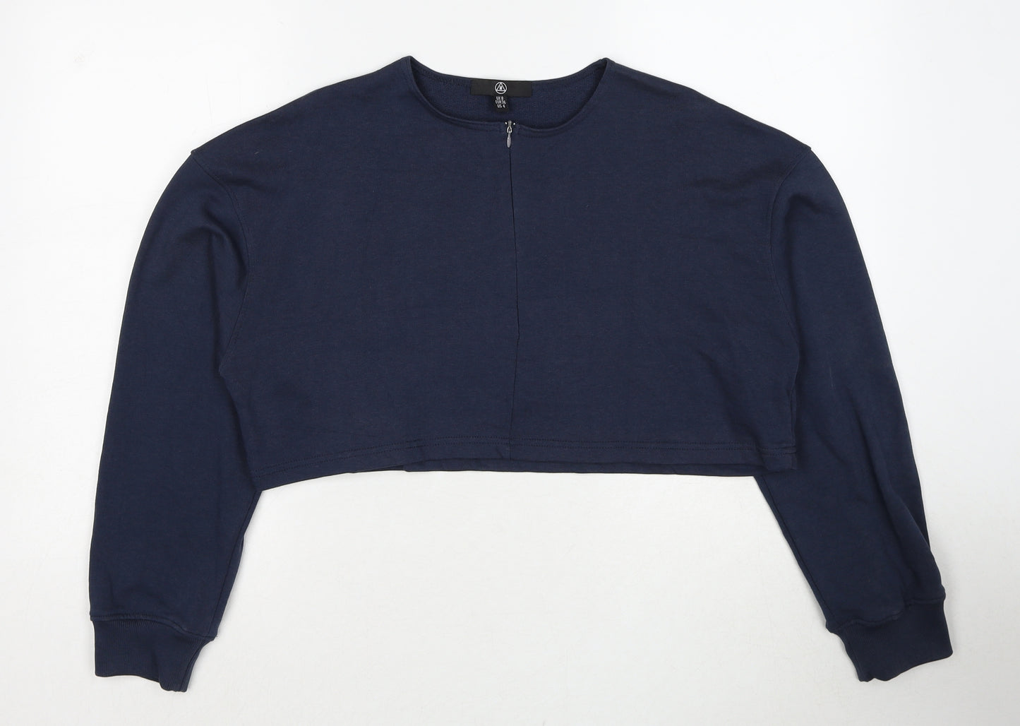 Missguided Womens Blue Round Neck Polyester Pullover Jumper Size 8