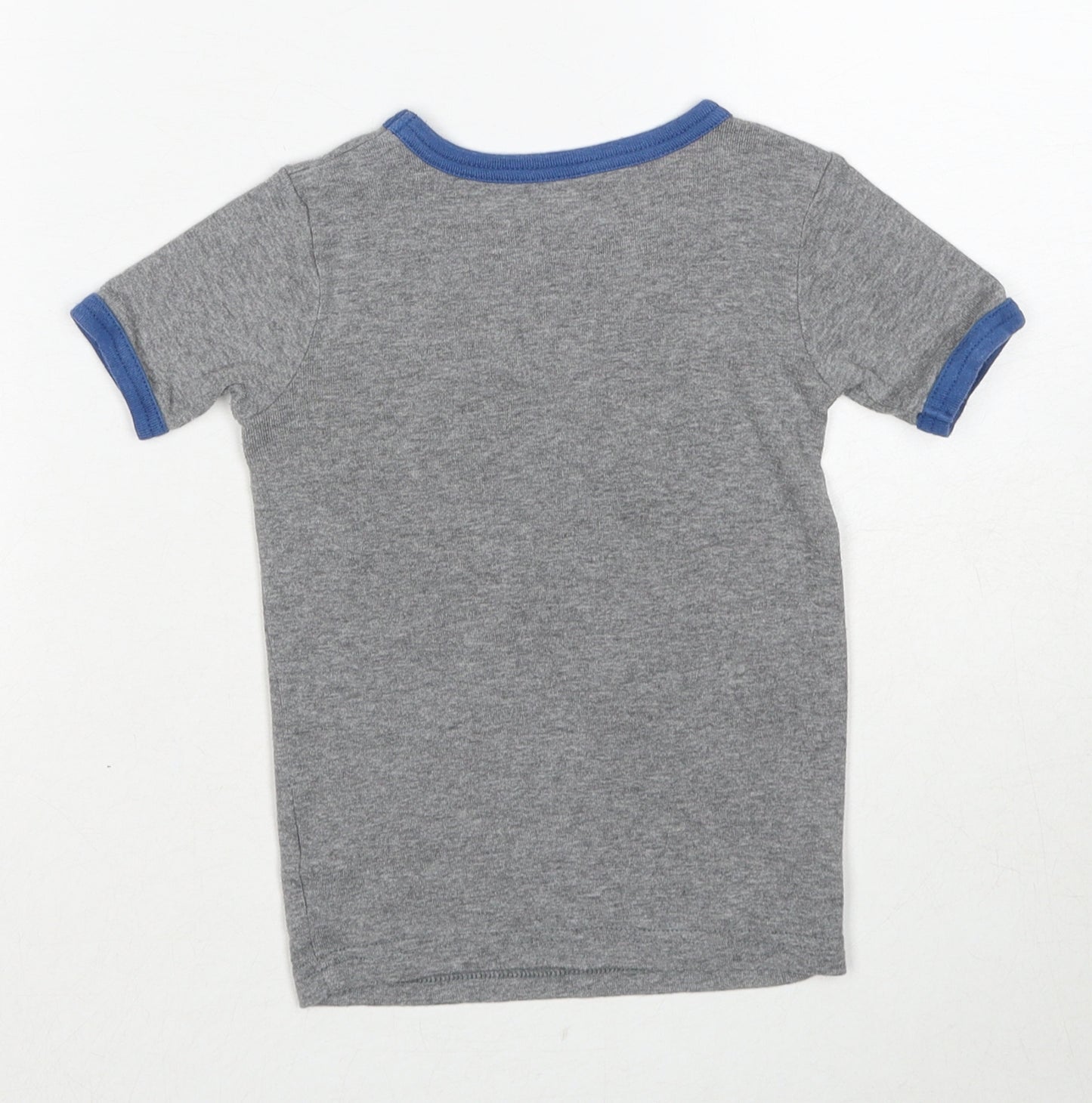 Oshkosh Boys Grey Cotton Pullover T-Shirt Size 4 Years Round Neck Pullover - Race Car