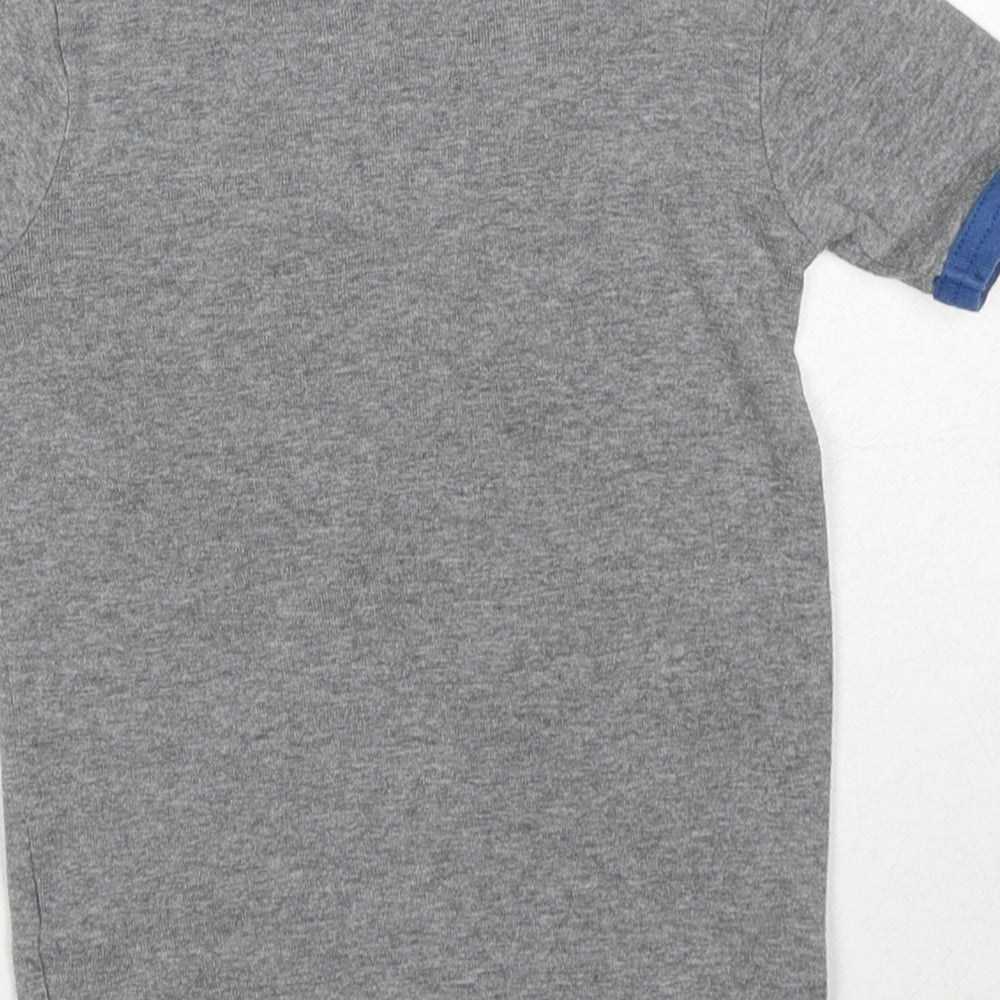 Oshkosh Boys Grey Cotton Pullover T-Shirt Size 4 Years Round Neck Pullover - Race Car