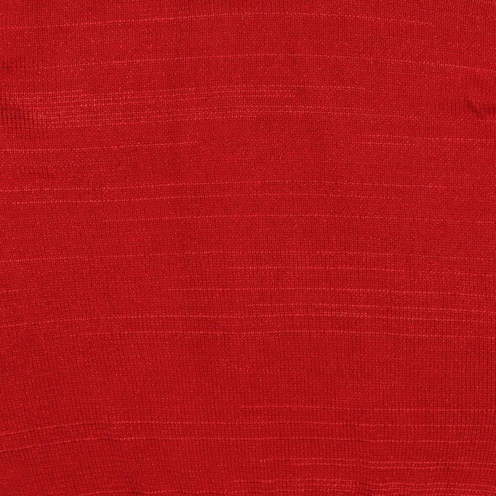 Klass Womens Red Round Neck Cotton Pullover Jumper Size 2XL