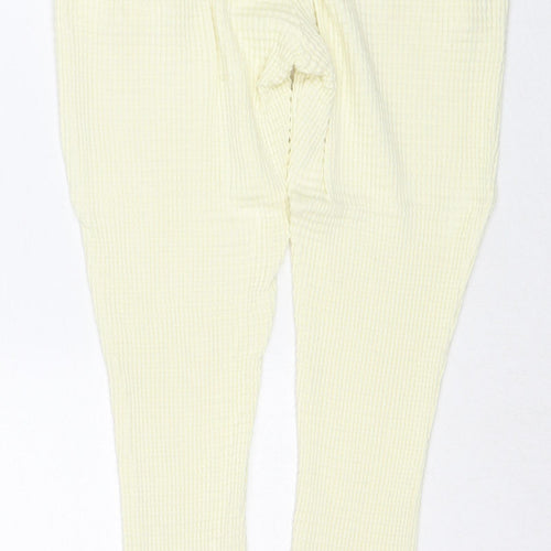 ASOS Womens Ivory Cotton Jogger Trousers Size 6 Regular Drawstring - Textured