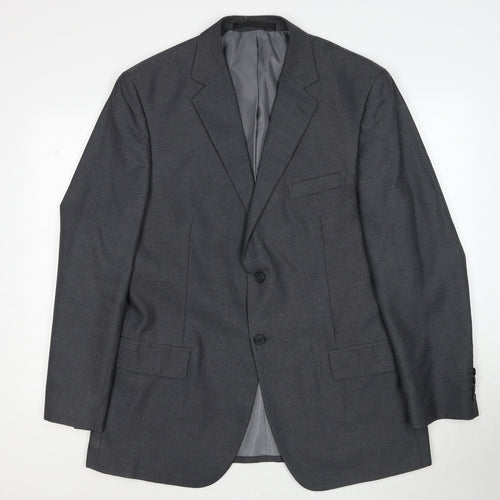 Marks and Spencer Mens Grey Polyester Jacket Suit Jacket Size 42 Regular