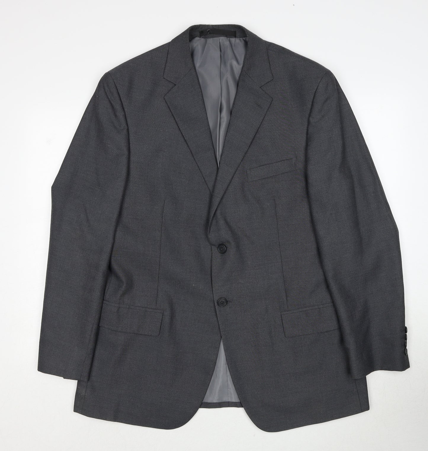 Marks and Spencer Mens Grey Polyester Jacket Suit Jacket Size 42 Regular