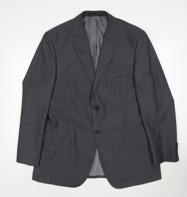 Marks and Spencer Mens Grey Polyester Jacket Suit Jacket Size 42 Regular