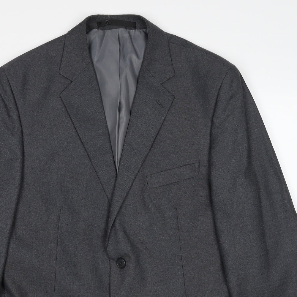 Marks and Spencer Mens Grey Polyester Jacket Suit Jacket Size 42 Regular