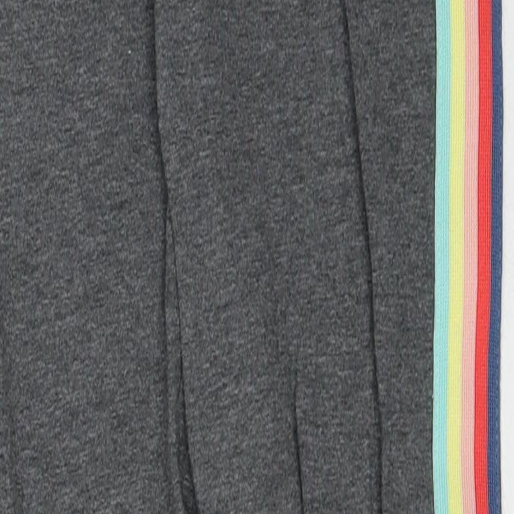 Gap Girls Grey Cotton Jogger Trousers Size 10 Years Regular Pullover - Side Stripe Detail Leggings